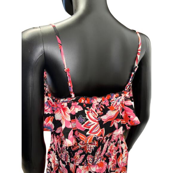 Lulus Sweet Treasure Floral Smocking Waist Romper Sz XL NWT - Picture 6 of 8